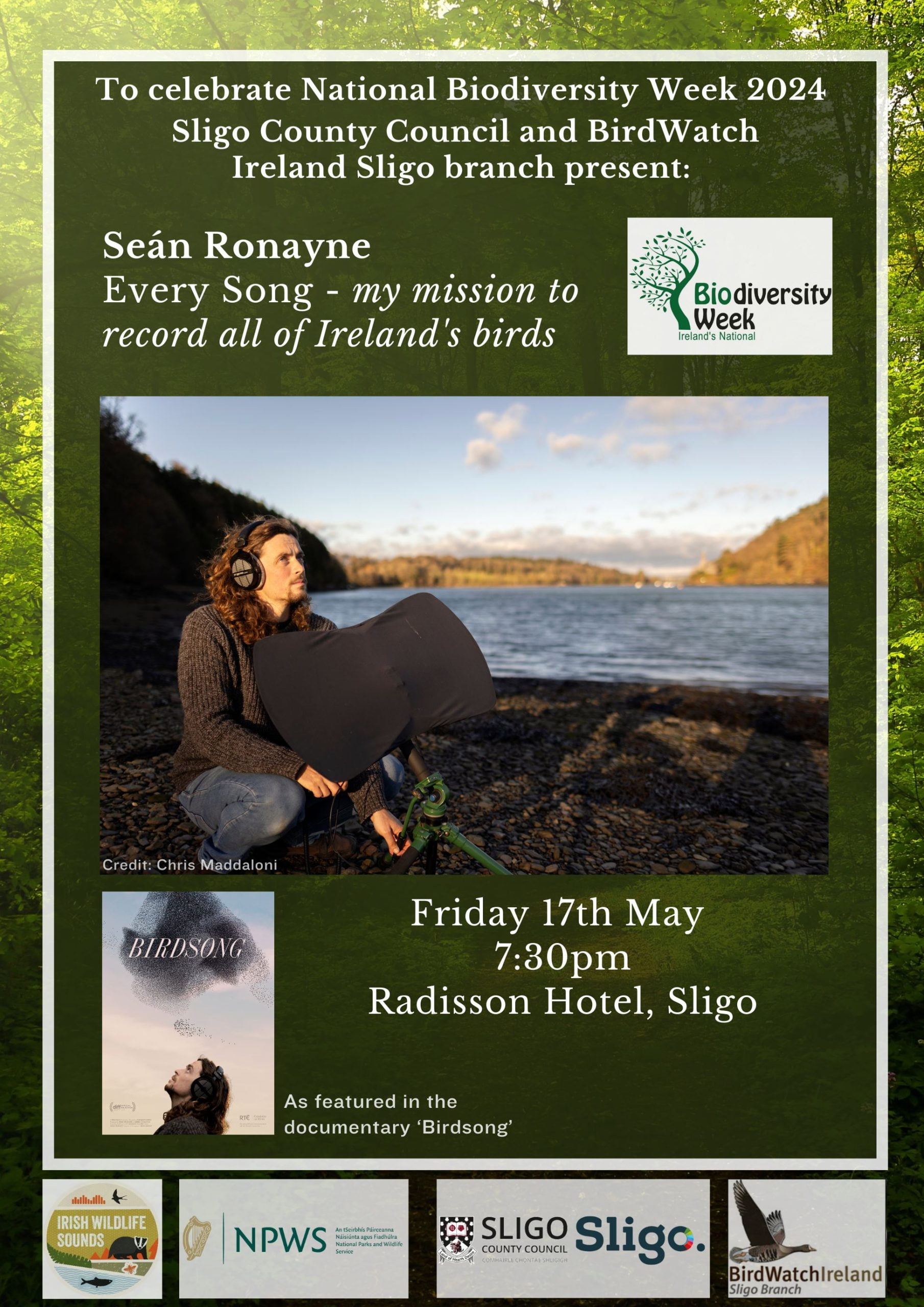 Talk by Seán Ronayne: Every Song - my mission to record all of Ireland's birds